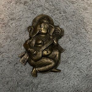 Elegant Brass Ganesha Wall Decor